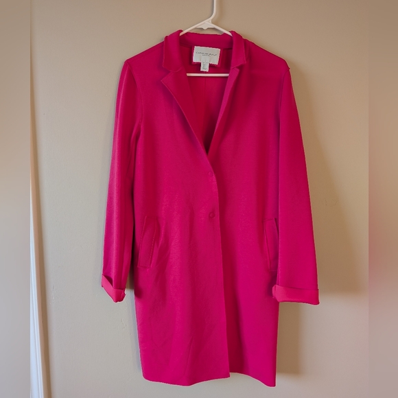 Carolina Belle Women's Pink Long Blazer Coat Size Medium - Picture 1 of 4